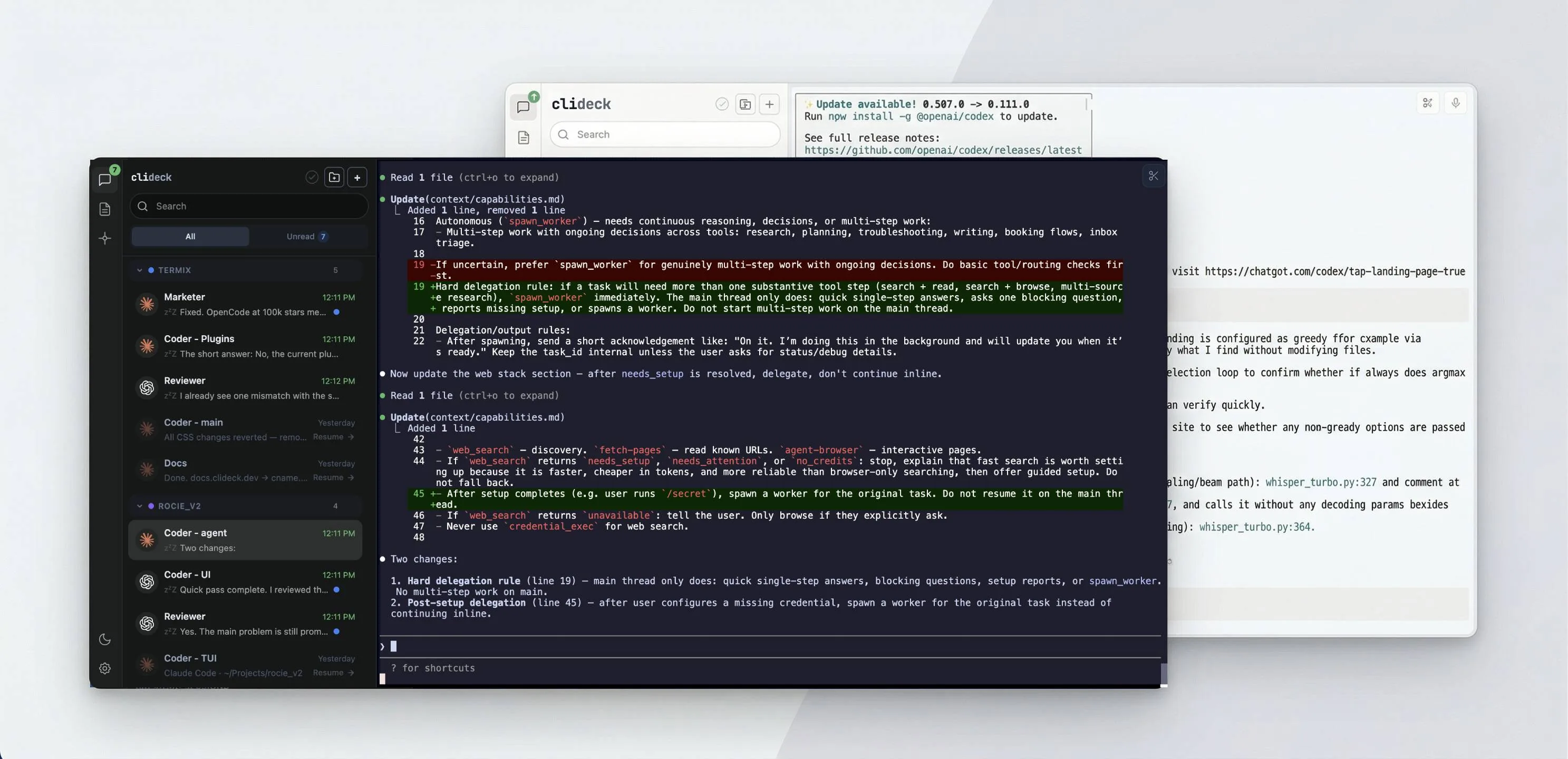 Screenshot of CliDeck