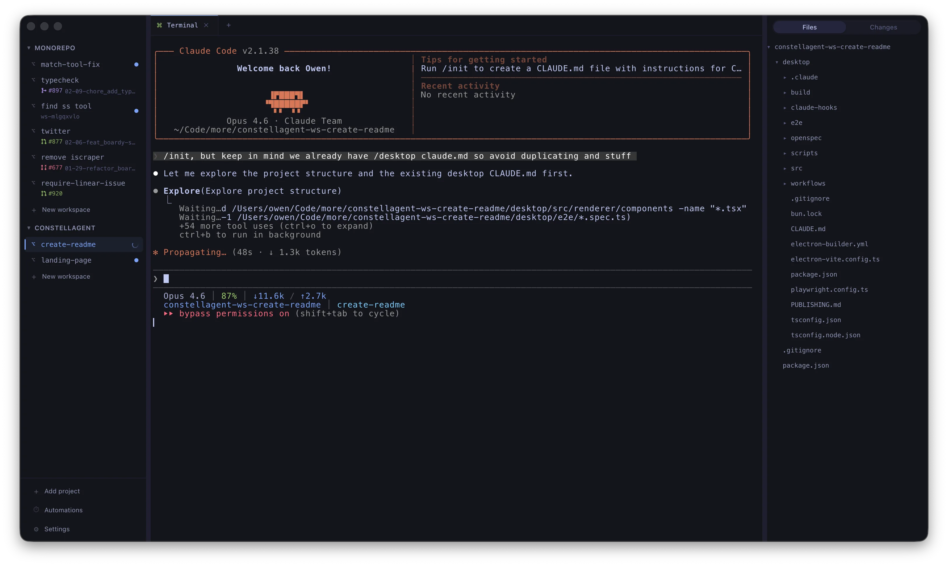 Screenshot of Constellagent